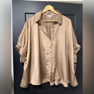 Eesome Satin Blouse - Champagne